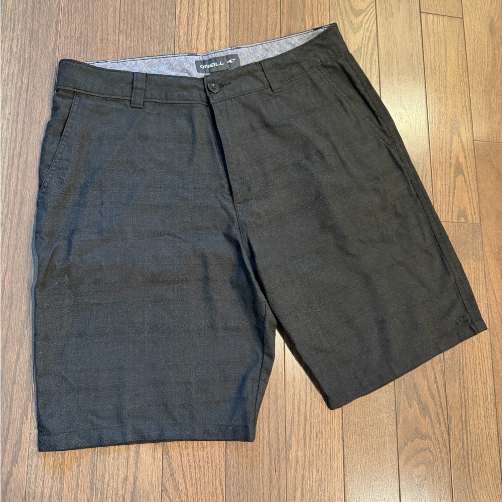 O'Neill Men's Dark Gray Flat Front Shorts
